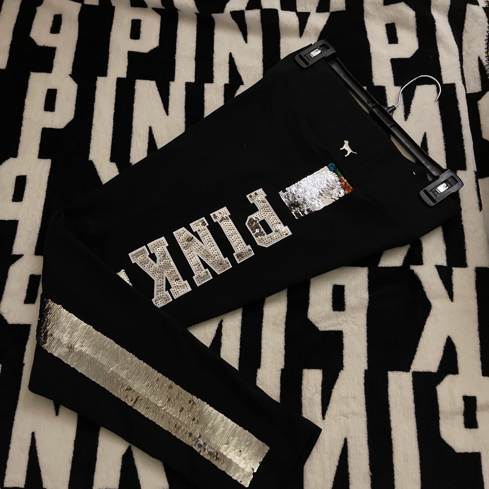 Brand New💕Victoria’s Secret Pink Rare/HTF Bling Logo Leggings L NWTS